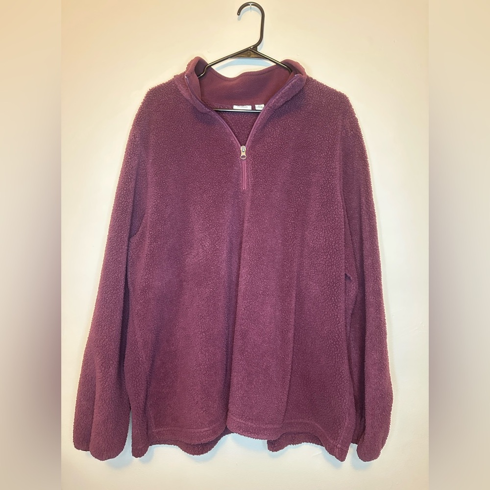 L.L. Bean Maroon Fleece Pullover